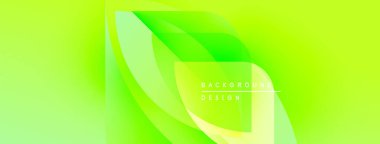 Parlak yeşil soyut arka plan. Gradyan şekiller, dinamik görsel efekt oluşturur. Dijital projeler için modern tasarım.