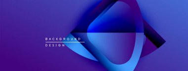 Soyut arkaplan özellikleri akan mavi şekiller, gradyanlar. Modern tasarım elementleri dinamik görsel etki yaratır. Metin arkaplan tasarımı okur.