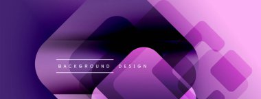Soyut mor arkaplan. Üst üste binen dikdörtgenler dinamik görsel efekt yaratır. Dijital projeler için modern tasarım.