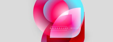 Soyut geometrik şekiller, canlı renklerin karışımı. Modern tasarım elementleri dinamik görsel etki yaratır. Arkaplan pürüzsüz eğimlere sahiptir.