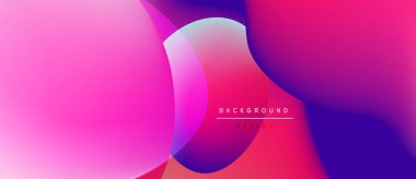 Soyut, enerjik bir arkaplan. Yumuşak eğimler pembeleri, morları, mavileri harmanlıyor. Modern tasarım elementleri dinamik görsel etki yaratır.