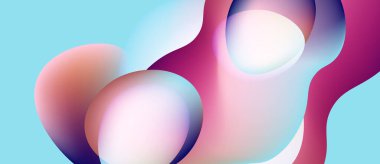 Soyut şekiller harmanlanır, yumuşak eğimler yaratır. Pembe, mavi renkler kompozisyona hakim. Yumuşak biçimler akıcılığı, hareketi gösterir..