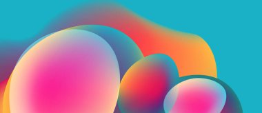 Soyut renkli şekiller çakışıyor, akışkan gradyanlar yaratıyor. Canlı renkler kusursuz bir şekilde harmanlanır ve dinamik enerjiyi uyandırır. Yumuşak dokular kompozisyona hakim..