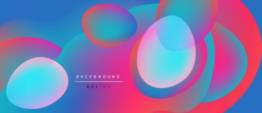 Soyut sıvı şekilleri canlı renkleri harmanlar. Mavi, pembe, mor renkler dinamik arkaplan tasarımı yaratır. Modern estetik, pürüzsüz geçişler.