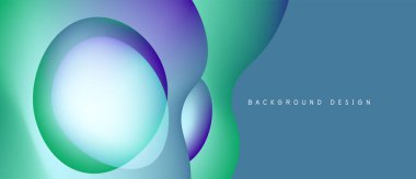 Soyut akışkan şekiller harmanlanarak, canlı bir arkaplan oluşturur. Modern tasarım havalı maviler, yeşiller, morlar içerir. Minimalist estetik.