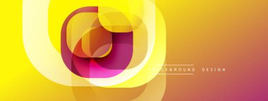 Soyut tasarım katmanlı şekiller, canlı renkler içerir. Gradyan geçişler dinamik görsel efekt yaratır. Modern estetik, uygun arka planlar.