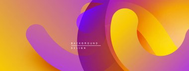 Soyut sıvı şekiller, canlı renklerin karışımı. Gradyan arka plan dinamik görsel efekt yaratır. Modern tasarım ögesi.