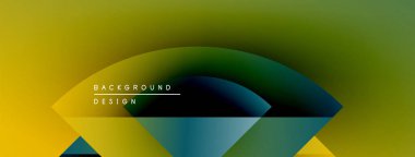 Soyut eğim arkaplanı. Sarı, yeşil, mavi renkler düzgün bir şekilde harmanlanır. Minimalist tasarım geometrik şekiller, metin örtüsü içerir. Modern estetik.