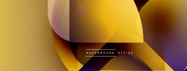 Soyut altın şekiller örtüşür, dinamik görsel efekt yaratır. Sıcak tonlar kompozisyona hakim, modern estetik.