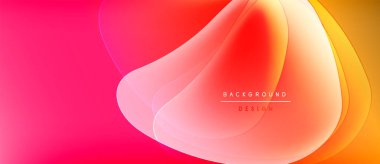 Soyut akışkan şekiller, canlı gradyanlar. Pembe, turuncu, sarı renkler dinamik görsel efekt yaratır. Modern tasarım ögesi.