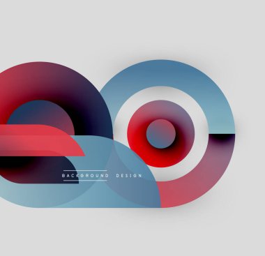 Soyut daireler örtüşüyor, canlı renk eğimleri yaratıyor. Modern tasarım pürüzsüz geçişleri, minimalist estetiği içerir. Arkaplan metni arkaplan tasarımı okur.