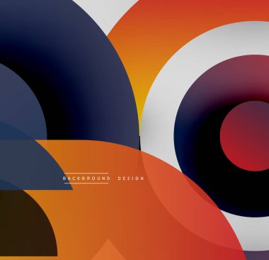 Soyut şekiller örtüşür, dinamik bileşim yaratır. Renkler harmanlanır, modern görsel deneyim sunar. Kademeli efektler derinliği arttırır.