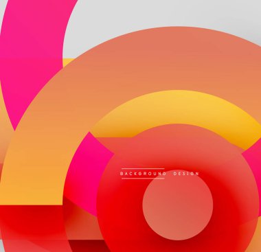 Soyut, canlı çemberler dinamik bir değişim etkisi yaratıyor. Sıcak tonlar modern estetik sunarak kompozisyona hakim..