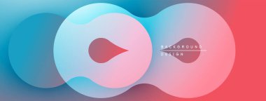 Soyut sıvı şekilleri mavileri, pembeleri, kırmızıları harmanlıyor. Modern tasarım sonsuzluk sembolünü çağrıştırıyor, yumuşak gradyanlar mevcut. Minimalist arkaplan dokusu.