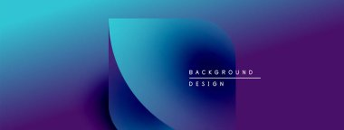 Soyut eğim arkaplanı. Mavi, mor renkler düzgün bir şekilde harmanlanır. Metin elementli minimalist tasarım. Modern estetik, temiz kompozisyon.