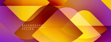 Soyut geometrik şekiller çakışıyor. Sıcak renkler baskın, dinamik görsel doku yaratıyor. Modern tasarım elementleri yenilik ve enerji öneriyor.