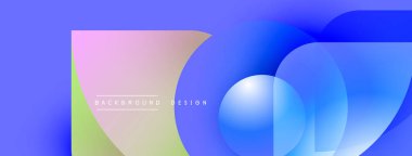 Soyut geometrik şekiller, canlı renklerin karışımı. Gradyan arka plan modern görsel efekt yaratır. Metin arkaplan tasarımı okur.