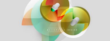 Soyut çiçek tasarımı. Üst üste binen şekiller dinamik bileşim yaratır. Yumuşak renkler, modern estetik, arkaplan ögesi.