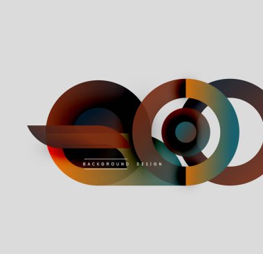 Soyut geometrik şekiller örtüşür, dinamik görsel efekt yaratır. Sıcak, serin renkler harmanlanır, modern tasarım ögesi oluşturulur.
