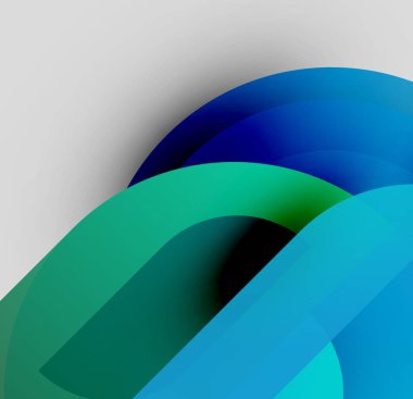 Soyut sıvı şekiller, canlı maviler, yeşillikler harmanlanır. Yumuşak eğimler dinamik bileşimler yaratır, modern estetik. Minimalist tasarım.