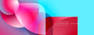 Soyut sıvı şekiller, canlı renklerin karışımı. Modern tasarım, dinamik kompozisyon, arka planlar için mükemmel. Kırmızı, mavi renkler egemen.