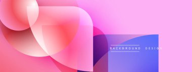 Soyut sıvı şekiller harmanlanır, canlı pembeler ve maviler yaratır. Modern tasarım enerji, hareket, derinlik öneriyor. Arkaplanda metin ögeleri.