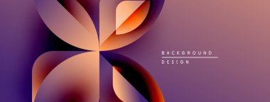 Soyut çiçek tasarımı. Renkler karışıyor ve dinamik taç yaprağı şekilleri oluşturuyor. Çeşitli projeler için modern arkaplan.