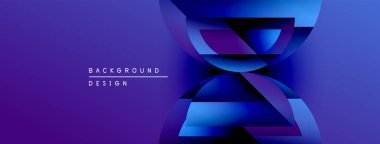 Soyut mor tasarım katmanlı şekiller içerir. Gradyan renkler dinamik görsel efekt yaratır. Metin arka plan tasarımı okur. Modern estetik.