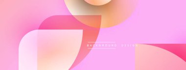 Soyut pembe arka plan. Üst üste binen şekiller değişim etkisi yaratır. Modern tasarım dijital projeler için uygundur. Basit, temiz estetik..