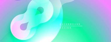 Soyut sıvı şekiller, pastel renklerin karışımı. Gradyan arka plan modern tasarım yaratır. Yumuşak kıvrımlar, dinamik bileşim.