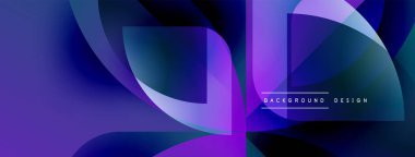 Soyut akışkan şekiller, canlı mor renkler tasarımda baskın. Modern estetik, pürüzsüz gradyanlar dinamik görsel etki yaratır.