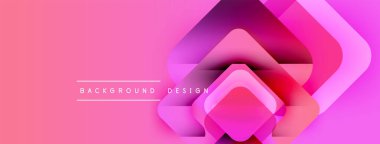 Soyut pembe eğimli arkaplan. Üst üste binen kareler dinamik görsel efekt yaratır. Metin arka plan tasarımı okur. Modern, canlı kompozisyon.