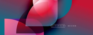 Soyut renkli şekiller dinamik görsel efektler yaratır. Gradyan renkler harmanlanır, modern arkaplan tasarımı oluşturulur.