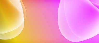 Soyut arkaplan yumuşak eğimlere sahiptir. Sarı, turuncu, pembe renkler kusursuz bir şekilde harmanlanarak sıvı şekiller oluşturur. Hafif, havadar, modern tasarım.