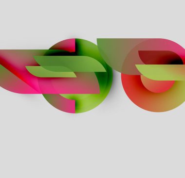 Soyut renkli şekiller örtüşür, dinamik görsel akış yaratır. Gradyan renkler harmanlanarak modern tasarım ögesini oluşturur.