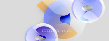 Soyut tasarım özellikleri üst üste binen daireler, yumuşak renkler, gradyanlar. İnce gölgeli modern arka plan, temiz estetik.