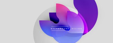 Soyut şekiller örtüşüyor, canlı renk değişimleri yaratıyor. Modern tasarım ögeleri dinamik arkaplan dokusunu önerir.