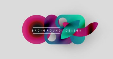 Soyut renkli şekiller örtüşüyor, dinamik arkaplan tasarımı yaratıyor. Canlı renkler harmanlanır, modern estetik sunar..