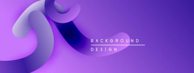 Soyut mor dalgalar dinamik arkaplan yaratır. Pürüzsüz şekiller harmanlanır, modern tasarım elementleri sunulur. Minimalist estetik, canlı renkler.