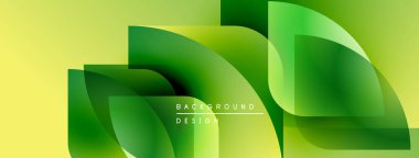 Soyut geometrik şekiller çakışıyor. Gradyan renksinellow, modern arkaplan tasarımı. Yumuşak geçiş, katmanlı etki.