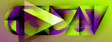 Soyut geometrik şekiller, canlı renkler, dinamik bileşim. Modern tasarım elementleri çarpıcı görsel etki yaratır. Arkaplan eğimleri, üçgenler.