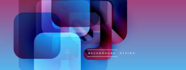 Soyut geometrik şekiller çakışıyor. Mavi, mor renkler dizaynın hakimi. Modern arkaplan, değişken geçişler, temiz estetik.