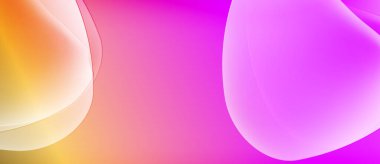 Soyut şekiller harmanlanır, canlı gradyanlar yaratır. Sıcak sarılar serin pembelere dönüşür. Yumuşak kıvrımlar kompozisyona hakim. Minimalist tasarım.