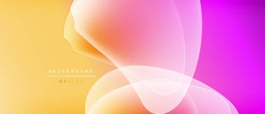 Soyut arkaplan özellikleri akan şekiller, canlı renkler. Sarı, pembe, mor renkler modern tasarım yaratır. Yumuşak çizgiler hareketi, derinliği gösterir.