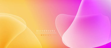 Soyut sıvı şekiller, canlı sarı ve pembe renkleri harmanlarlar. Modern tasarım yumuşak eğimleri, pürüzsüz geçişleri içerir. Arkaplan metni arkaplan tasarımı okur.