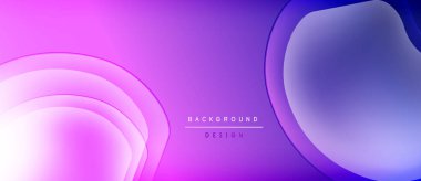 Soyut mor arkaplan. Katmanlı şekiller derinlik, pürüzsüz değişim renkleri yaratır. Dijital projeler için modern tasarım ögesi.
