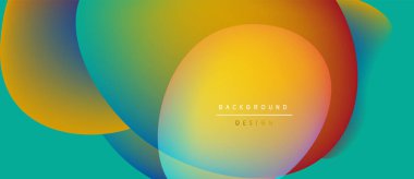 Soyut sıvı şekilleri canlı renkleri harmanlar. Gradyan geçişler dinamik görsel efekt yaratır. Metin arkaplan tasarımı okur.