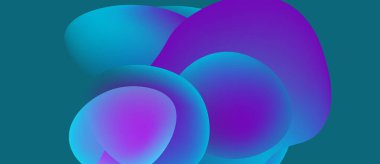 Soyut şekiller canlı mavileri, morları harmanlıyor. Pürüzsüz gradyanlar akışkan, modern görsel etki yaratır. Minimalist tasarım sakin enerjiyi çağrıştırıyor.