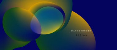 Soyut sıvı şekilleri örtüşür ve canlı renk değişimleri yaratır. Mavi, yeşil, sarı renkler kusursuz bir şekilde harmanlanır. Modern tasarım ögesi.