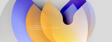 Soyut sıvı şekilleri örtüşür ve canlı renk değişimleri yaratır. Mavi ve sarı renkli modern tasarım. Minimalist arkaplan dokusu mevcut.